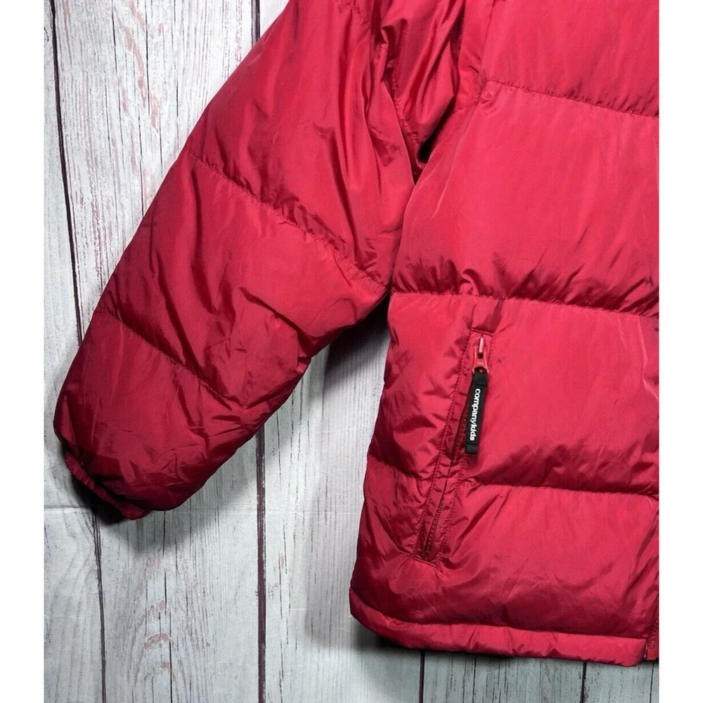 Companykids Reversible Down Filled Jacket Coat Red Black Size 14-16 Large